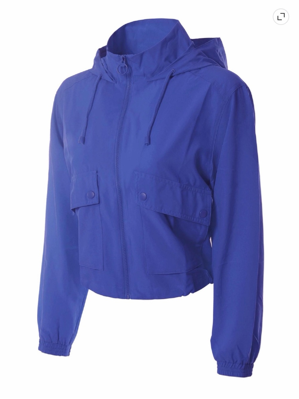 Love Tree Royal Blue Hooded Zip-Front Jacket